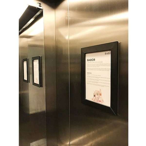 CROWN Klapprahmen mit 33mm Aluminium-Flachprofil, schwarz - A3