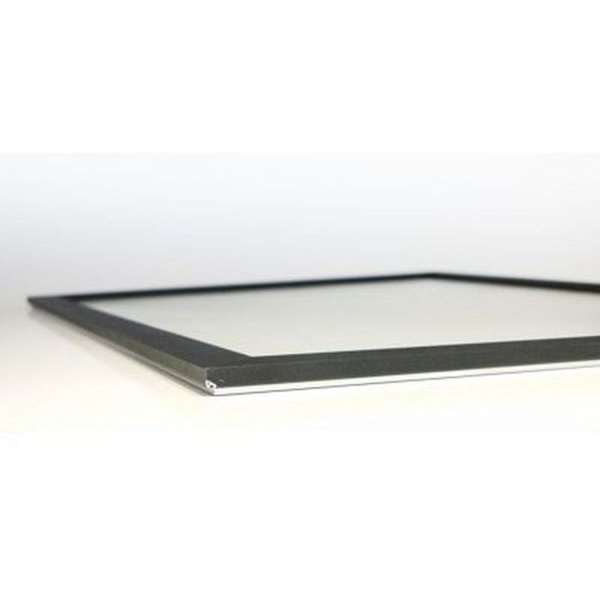 CROWN Klapprahmen mit 33mm Aluminium-Flachprofil, schwarz - A2