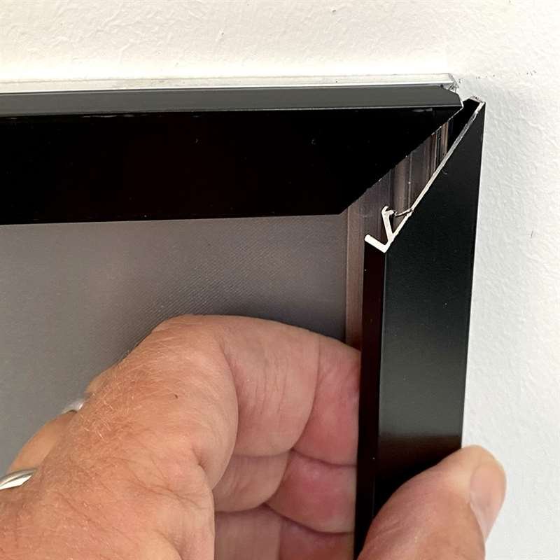 Klapprahmen mit 20mm Aluminium-Flachprofil, schwarz - 70 x 100 cm