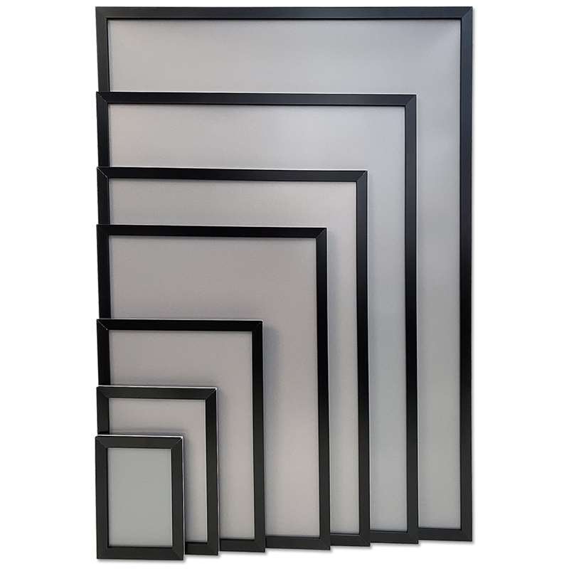 Klapprahmen mit 20mm Aluminium-Flachprofil, schwarz - A2