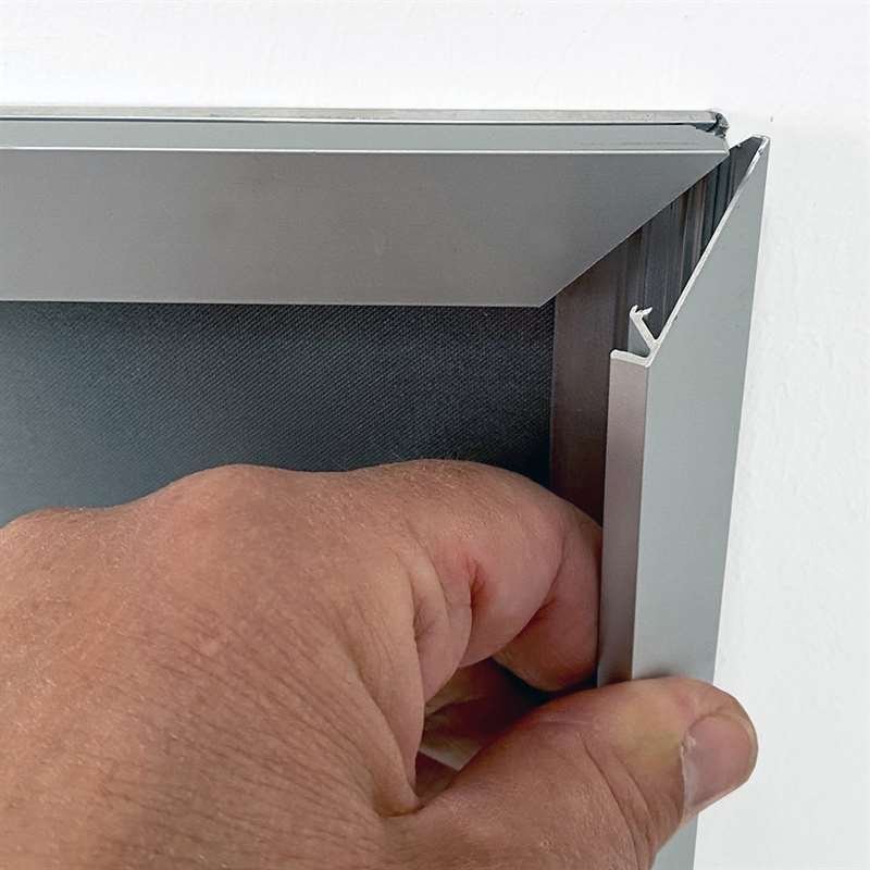 Klapprahmen mit 20mm Aluminium-Flachprofil, silber - A2
