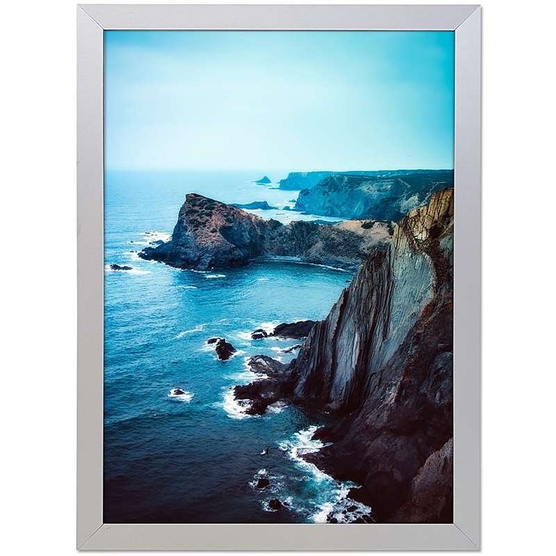 Klapprahmen mit 20mm Aluminium-Flachprofil, silber - A2