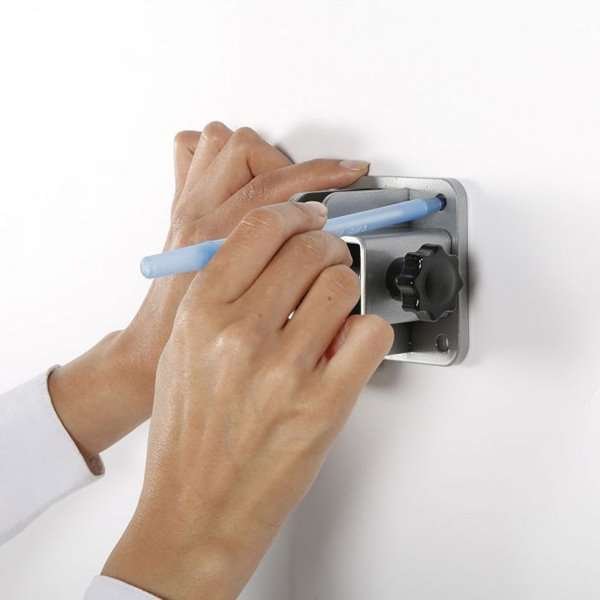 Universal-Klemmsatz für Hygieneabschirmung, 2 Plattenhalter für Wand oder Decke