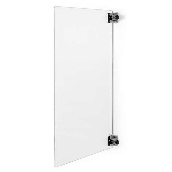 Universal-Klemmsatz für Hygieneabschirmung, 2 Plattenhalter für Wand oder Decke