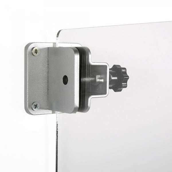 Universal-Klemmsatz für Hygieneabschirmung, 2 Plattenhalter für Wand oder Decke