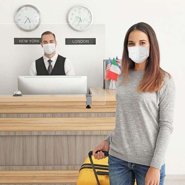 Kantenklemmen-Set für Hygieneabschirmung Tisch, 2-tlg