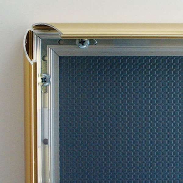 Klapprahmen mit 25mm Aluminiumprofil, gold poliert - A2