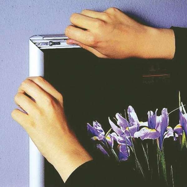 Klapprahmen mit 32mm Aluminium-Flachprofil, schwarz - A2