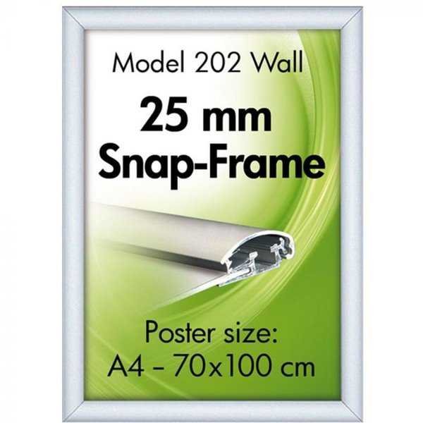 Klapprahmen mit 25mm Aluminiumprofil, silber - 50x70 cm