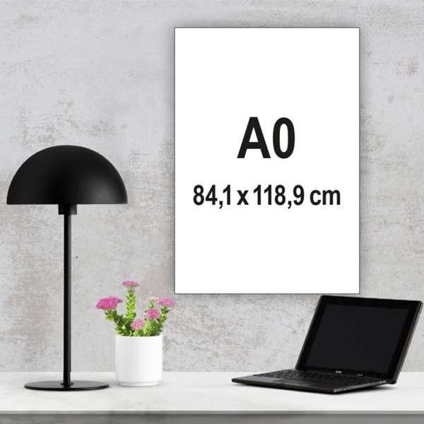 A0 - 84,1 x 118,9 cm. Poster gedruckt auf PET-Stayflat-Folie
