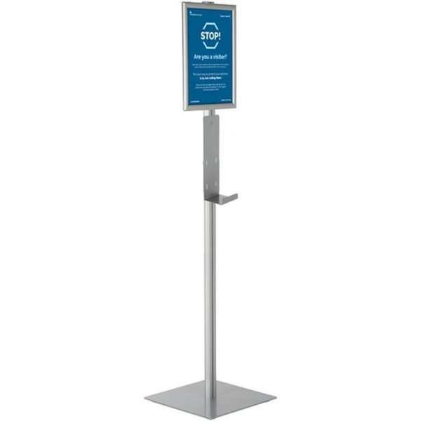 Desinfektionsständer für Handdesinfektion mit A4-Klapprahmen