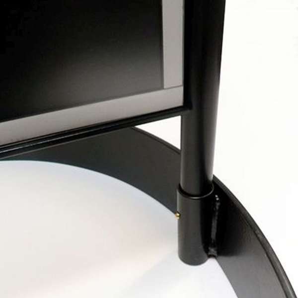 Gotik Circle Kundenstopper mit Logo schild, schwarz - 50x70 cm