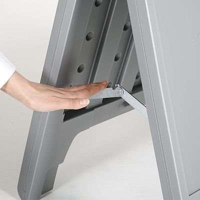 Compact Kunststoff-Kundenstopper, Mini, grau