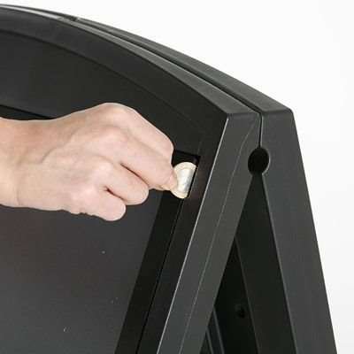 Compact Kunststoff-Kundenstopper, A1-schwarz