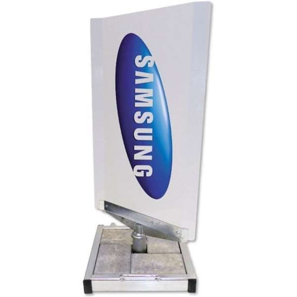 Outdoor Spin-Sign Kundenstopper - 40x79 cm - weiß