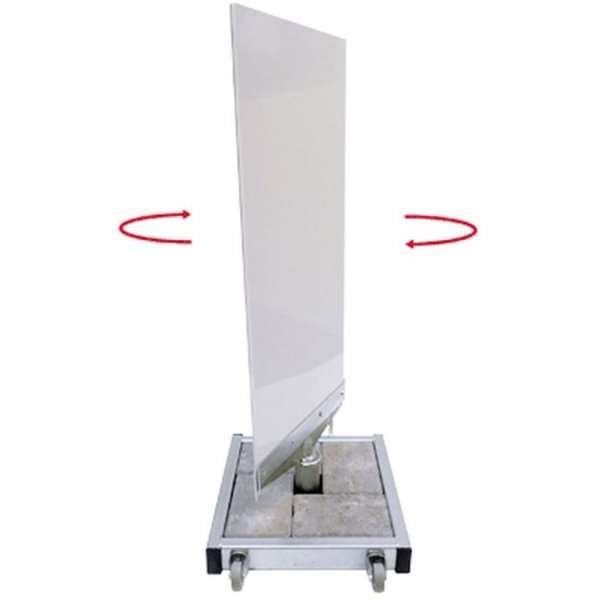 Outdoor Spin-Sign Kundenstopper - 40x79 cm - weiß