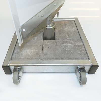 Outdoor Spin-Sign Kundenstopper - 40x79 cm - weiß