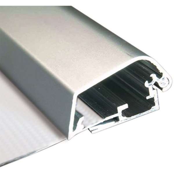 Schwerer Outdoor Kundenstopper mit Betonfuß, silver - 100x140 cm