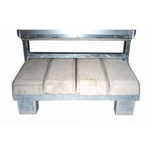 Schwerer Outdoor Kundenstopper mit Betonfuß, silver - 100x140 cm