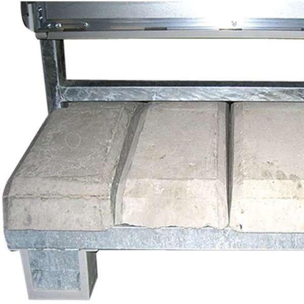 Schwerer Outdoor Kundenstopper mit Betonfuß, silver - 100x140 cm