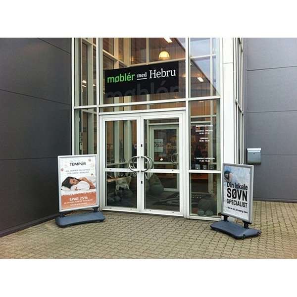 Wind-Sign Waterbase Budget Kundenstopper - 70x100 cm - Silber