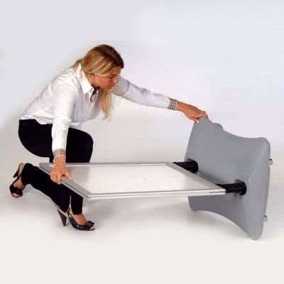 Wind-Sign Waterbase Budget Kundenstopper - 70x100 cm - Silber