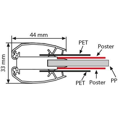 Wind-Line Basic Kundenstopper - 50x70 cm - Silber