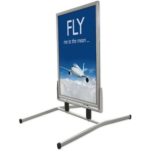 Wind-Line Basic Kundenstopper - 50x70 cm - Silber