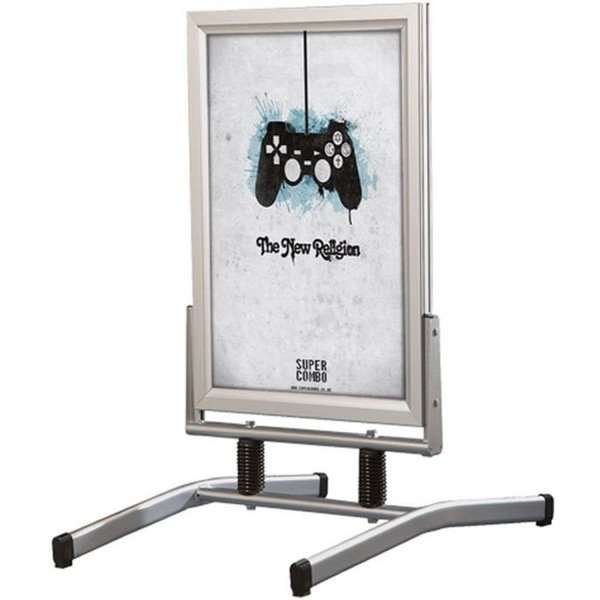 Wind-Line Lux Kundenstopper - 70 x 100 cm - Silber