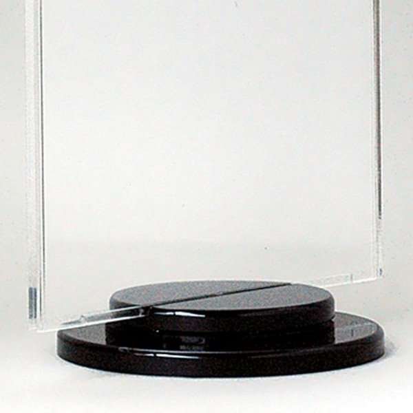 Spin Menükartenhalter vertikal - 6xM65 Flyer - 9,9x21 cm - schwarz