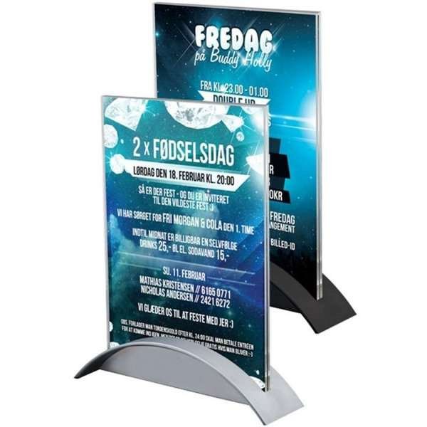 Rocket-Menükartenhalter vertikal - A5 - 14,8 x 21 cm - schwarz