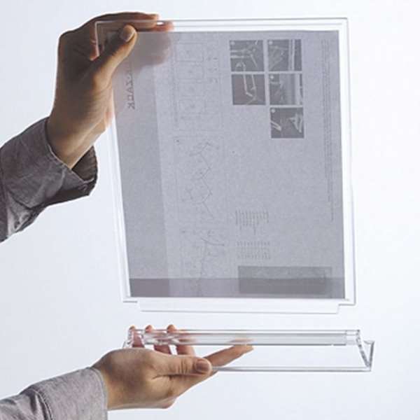 Vertikaler Menükartenhalter Acryl - A6 - 10,5 x 14,8 cm