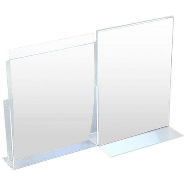 L - Menükartenhalter A4 mit Halterung für A4-Broschüren vertikal