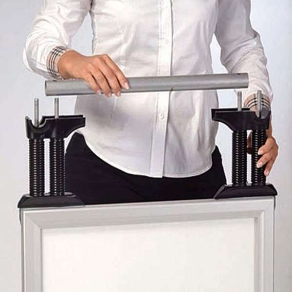 Wind-Line Budget Kundenstopper - 50 x 70 cm - Silber