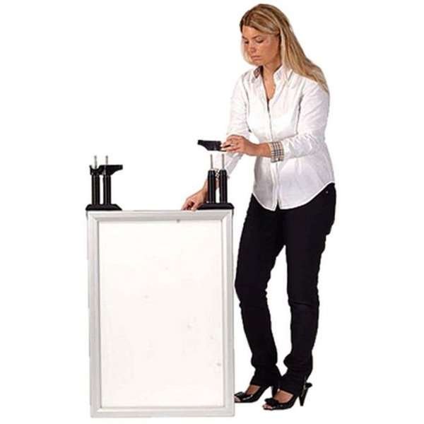 Wind-Line Budget Kundenstopper - 50 x 70 cm - Silber