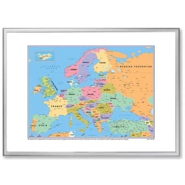 Whiteboard mit Europakarte - 103 x 73 cm