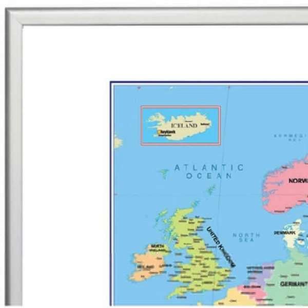 Whiteboard mit Europakarte - 103 x 73 cm