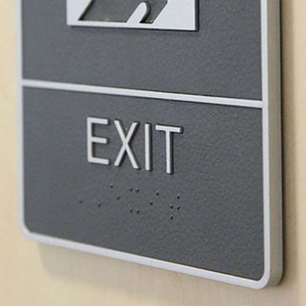 Symbol, Türschild, Mit, Blindenschrift - Herren