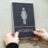 Symbol, Türschild, Mit, Blindenschrift - Damen #3