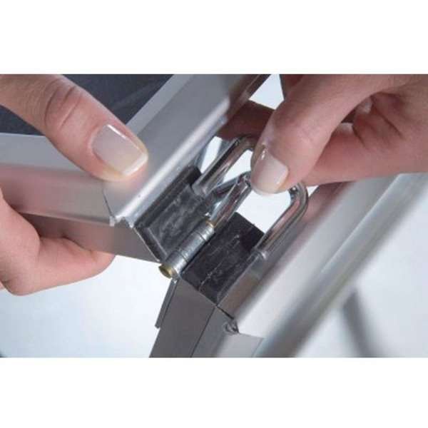 Alu-Line Standard Kundenstopper - 70x100 cm - Silber