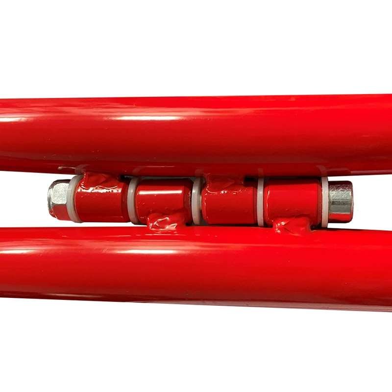 New Gotik Lux Kundenstopper mit Logo schild und Rad - A1 - rot