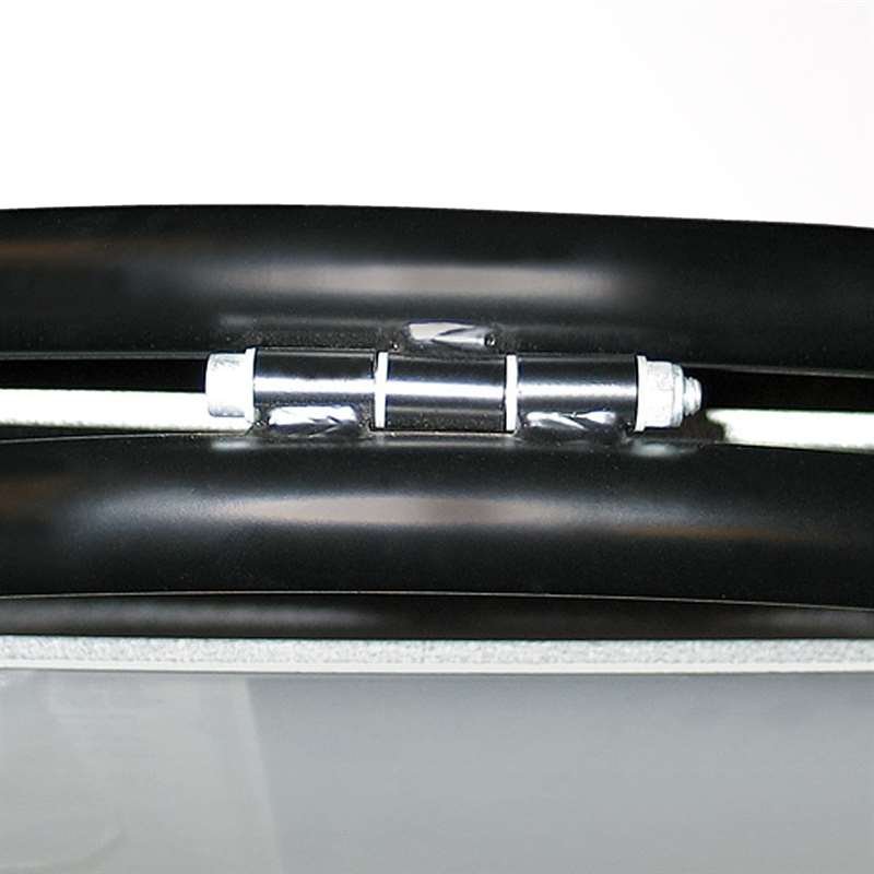 New Gotik Lux Kundenstopper mit Logo schild und Rad - A1 - schwarz