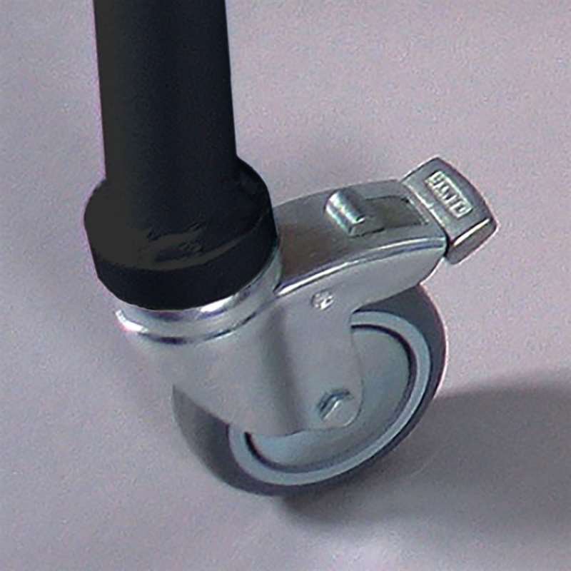 New Gotik Lux Kundenstopper mit Logo schild und Rad - A1 - schwarz