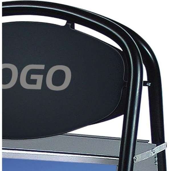 Expo Ellipse Kundenstopper mit Logo schild - 50x70 cm - Schwarz