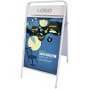 Expo Sign Kundenstopper mit Logo schild - 50x70 cm - weiß #5