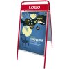 Expo Sign Kundenstopper mit Logo schild - 50x70 cm - rot #2