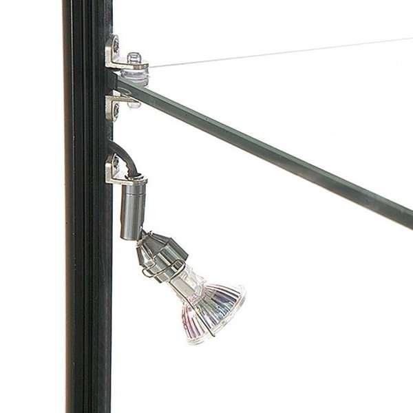 Vitrine - Showcase Tower Duo Glasvitrine mit Unterschrank, LED-Licht und Schloss - Schwarz