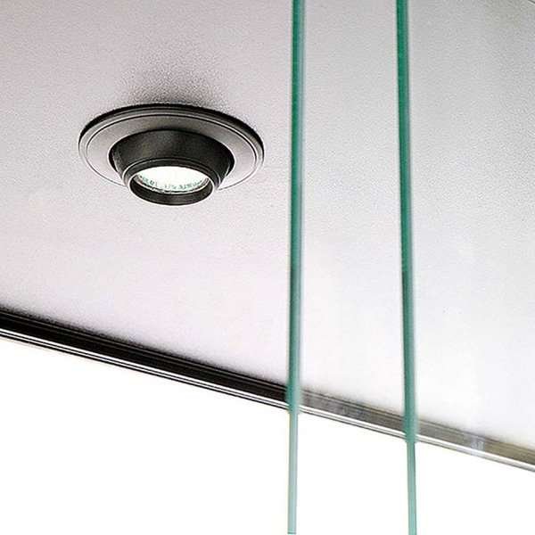 Vitrine - Showcase Tower Duo Glasvitrine mit Unterschrank, LED-Licht und Schloss - Schwarz