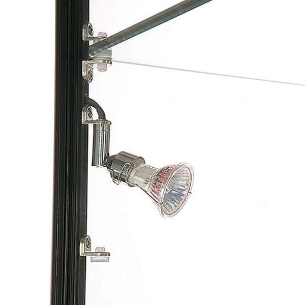 Vitrine - Showcase Tower Duo Glasvitrine mit LED-Licht und Schloss - Schwarz