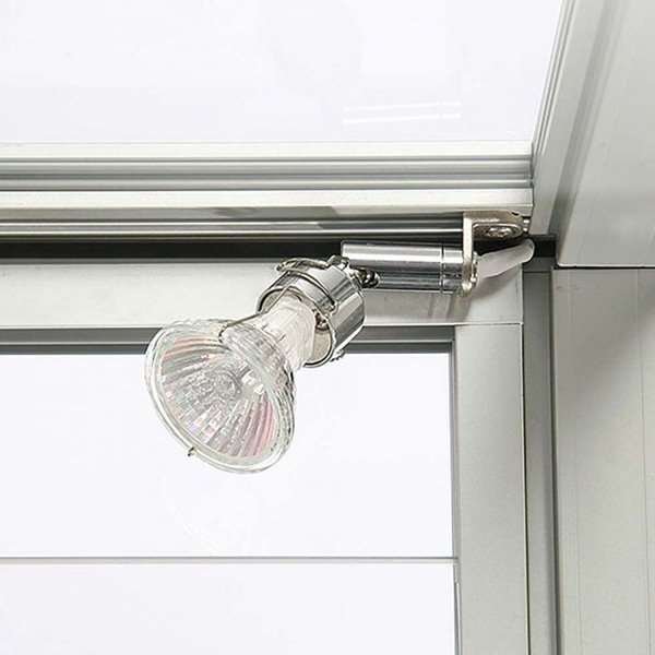 Vitrine - Showcase Counter Duo Glasvitrine mit Unterschrank, LED-Licht und Schloss - Silber